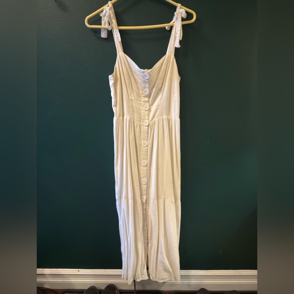 Urban Outfitters Cream Button-Down Dress